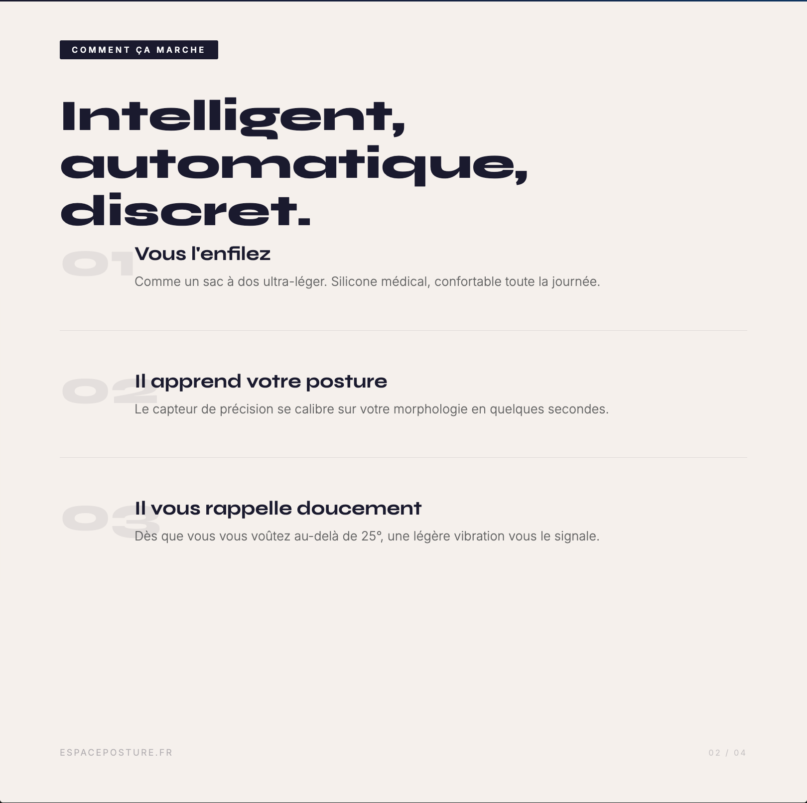 Correcteur de posture intelligent